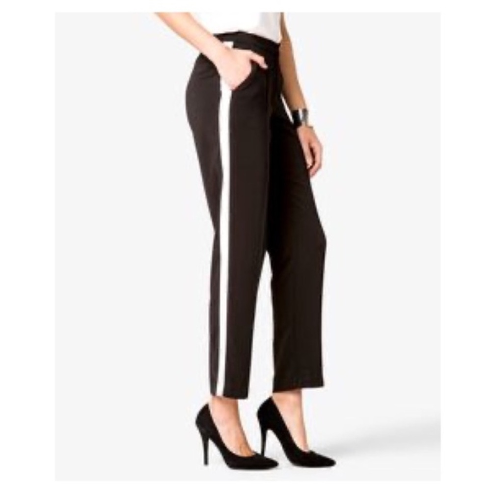 ARITIZIA | WILFRED White Silk Side Stripe Tuxedo Pant